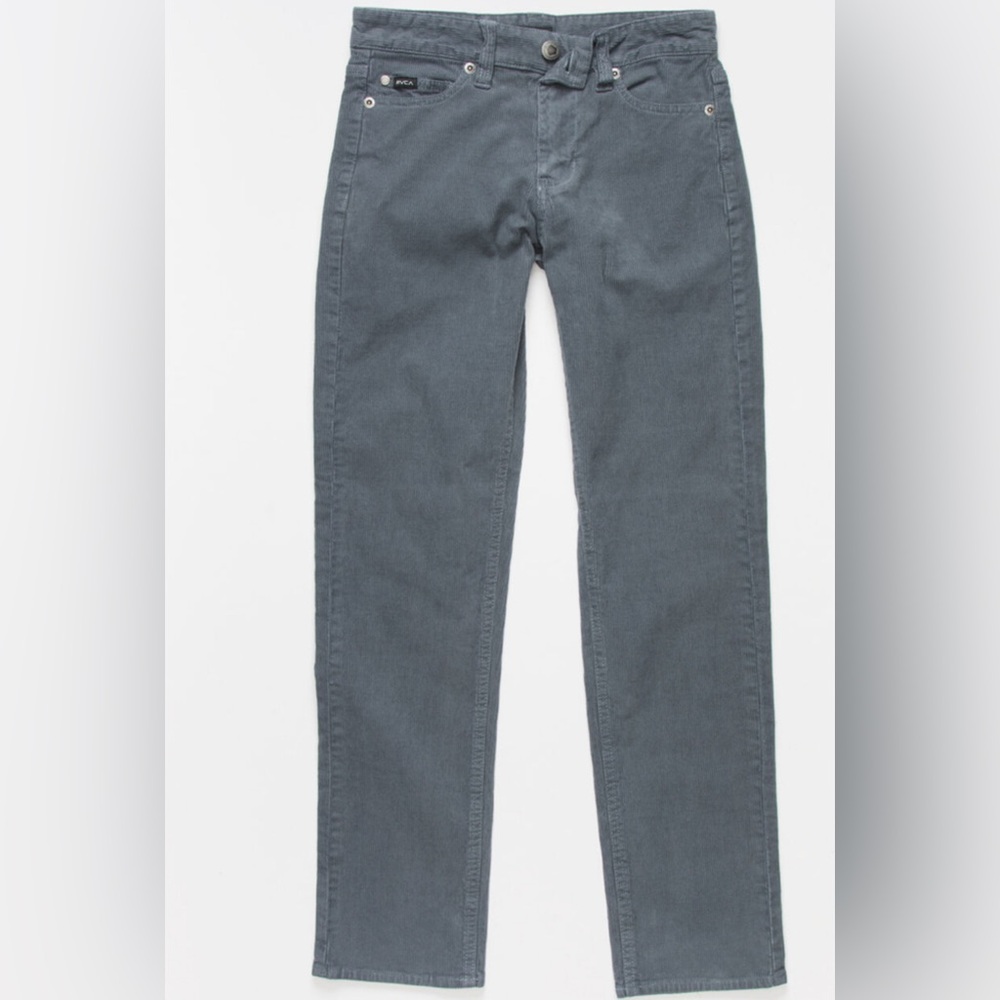 RVCA Daggers Grey Corduroy Pants, Mens 30